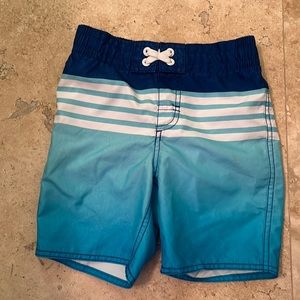 💕HP 6/6💕Old Navy boys swim shorts - blue ombré w/white strips - size XS (5)